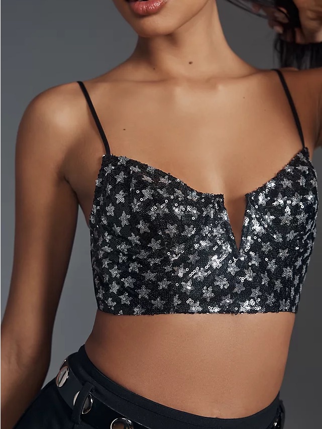 Anthropologie Sequin Bralette